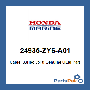 Honda 24935-ZY6-A01 Cable (33Hpc-35Ft); 24935ZY6A01
