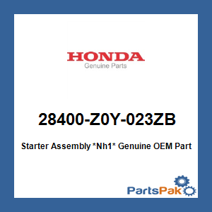 Honda 28400-Z0Y-023ZB Starter Assembly *NH1* (Black); 28400Z0Y023ZB