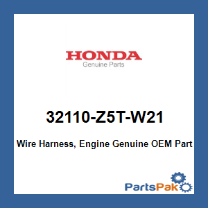 Honda 32110-Z5T-W21 Wire Harness, Engine; 32110Z5TW21