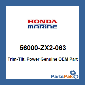 Honda 56000-ZX2-063 Trim/Tilt, Power; New # 56000-ZX2-073