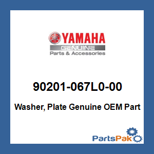 Yamaha 90201-067L0-00 Washer, Plate; 90201067L000
