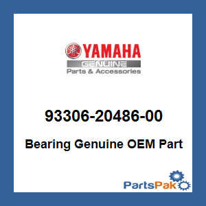 Yamaha 93306-20486-00 Bearing; 933062048600