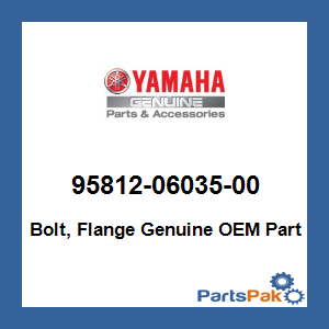 Yamaha 95812-06035-00 Bolt, Flange; 958120603500