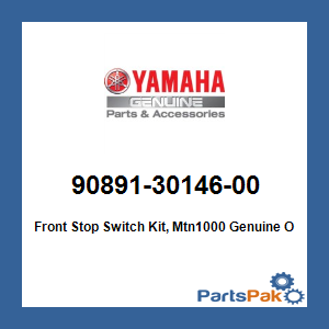 Yamaha 90891-30146-00 Front Stop Switch Kit, Mtn1000; 908913014600
