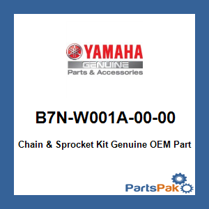 Yamaha B7N-W001A-00-00 Chain & Sprocket Kit; B7NW001A0000