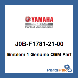 Yamaha J0B-F1781-21-00 Emblem 1; J0BF17812100