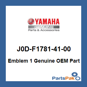 Yamaha J0D-F1781-41-00 Emblem 1; J0DF17814100