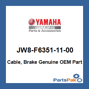 Yamaha JW8-F6351-11-00 Cable, Brake; JW8F63511100