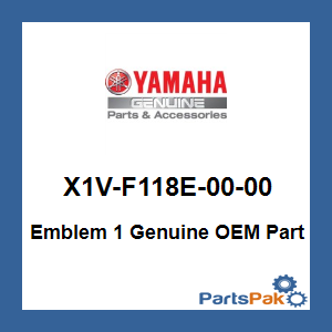 Yamaha X1V-F118E-00-00 Emblem 1; X1VF118E0000