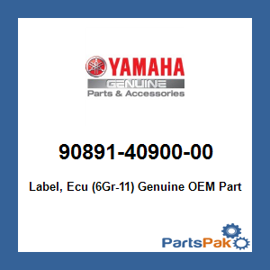 Yamaha 90891-40900-00 Label, Ecu (6Gr-11); 908914090000