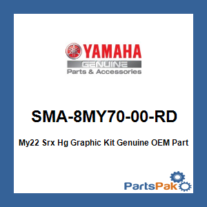 Yamaha SMA-8MY70-00-RD My22 Srx Hg Graphic Kit; SMA8MY7000RD