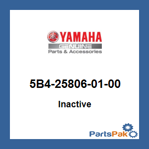 Yamaha 5B4-25806-01-00 Brake Pad Kit 2; 5B4258060100