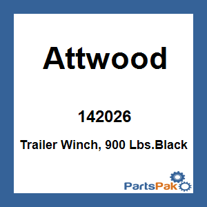 Attwood 142026; Trailer Winch, 900 Lbs.Black