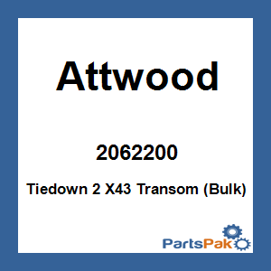 Attwood 2062200; Tiedown 2 X43 Transom (Bulk)