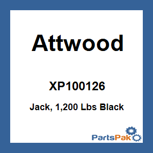 Attwood XP100126; Jack, 1,200 Lbs Black