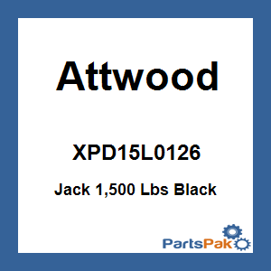 Attwood XPD15L0126; Jack 1,500 Lbs Black