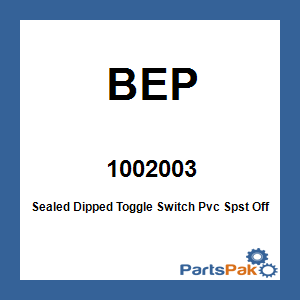 BEP 1002003; Sealed Dipped Toggle Switch Pvc Spst Off-(On)