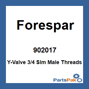Forespar 902017; Y-Valve 3/4 Slm Male Threads