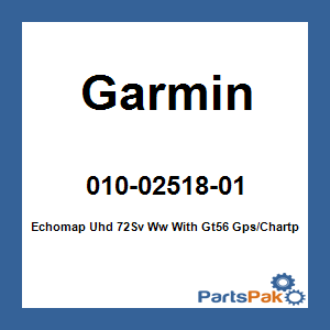 Garmin 010-02518-01; Echomap Uhd 72Sv Ww With Gt56 Gps/Chartplotter/Sonar