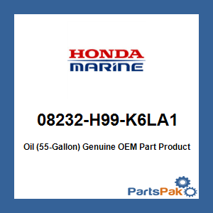 Honda 08232-H99-K6LA1 Oil (55-Gallon); 08232H99K6LA1