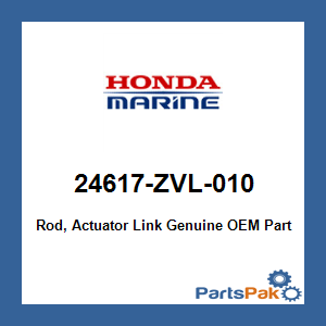 Honda 24617-ZVL-010 Rod, Actuator Link; 24617ZVL010