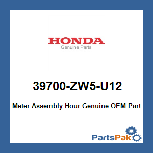 Honda 39700-ZW5-U12 Meter Assembly Hour; 39700ZW5U12