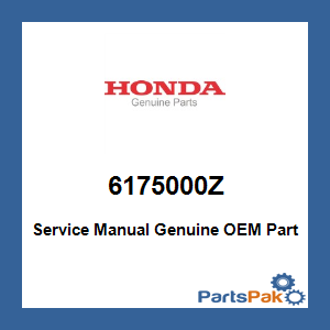 Honda 6175000Z Service Manual; 6175000Z