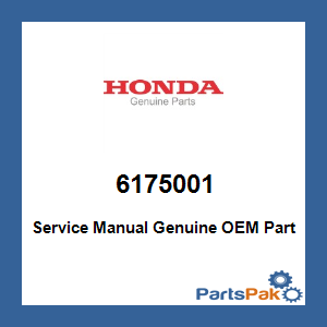 Honda 6175001 Service Manual; 6175001