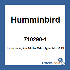 Humminbird 710290-1; Transducer, Xm 14 Hw Mdi T