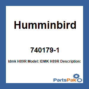 Humminbird 740179-1; Idmk H89R