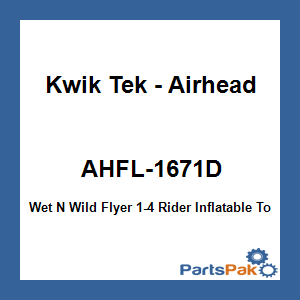 Kwik Tek - Airhead AHFL-1671D; Wet N Wild Flyer 1-4 Rider Inflatable Towable Tube