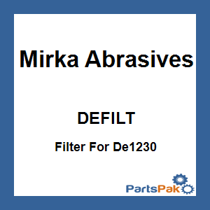 Mirka Abrasives DEFILT; Filter For De1230