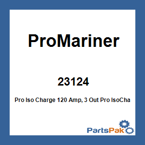 ProMariner 23124; Pro Iso Charge 120 Amp, 3 Out
