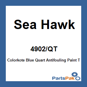Sea Hawk 4902/QT; Colorkote Blue Quart Antifouling Paint