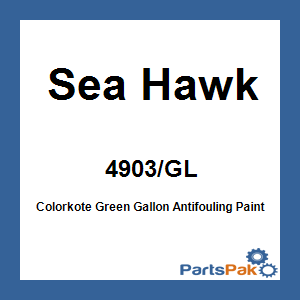 Sea Hawk 4903/GL; Colorkote Green Gallon Antifouling Paint