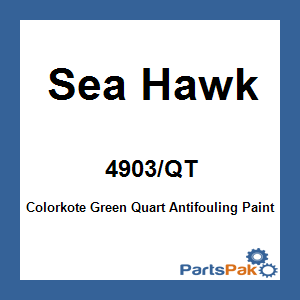 Sea Hawk 4903/QT; Colorkote Green Quart Antifouling Paint