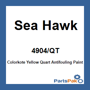 Sea Hawk 4904/QT; Colorkote Yellow Quart Antifouling Paint