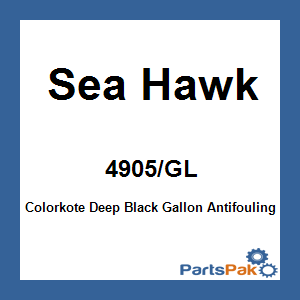 Sea Hawk 4905/GL; Colorkote Deep Black Gallon Antifouling Paint