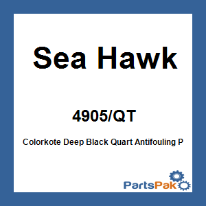 Sea Hawk 4905/QT; Colorkote Deep Black Quart Antifouling Paint