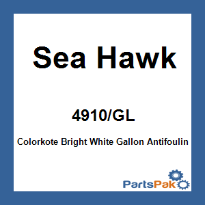 Sea Hawk 4910/GL; Colorkote Bright White Gallon Antifouling Paint