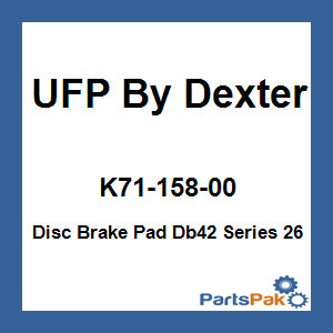 UFP By Dexter K71-158-00; Disc Brake Pad Db42 Series 26