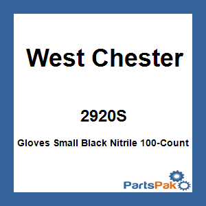 West Chester 2920S; Gloves Small Black Nitrile 100-Count