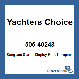Yachters Choice 505-40248; Sunglass Starter Display Kit, 24 Prepack Assorted Glasses