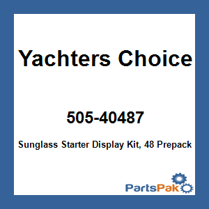 Yachters Choice 505-40487; Sunglass Starter Display Kit, 48 Prepack Glasses Assorted