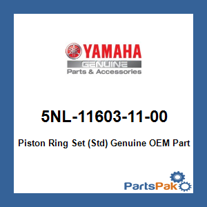 Yamaha 5NL-11603-11-00 Piston Ring Set (Std); 5NL116031100