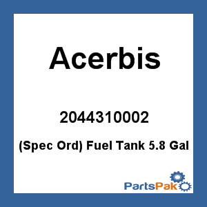 Acerbis 2044310002; (Spec Ord) Fuel Tank 5.8 Gal White
