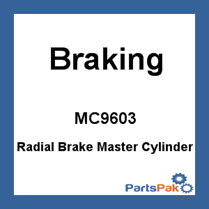 Braking MC9603; Brake Master Cylinder 19-mm Black Lever