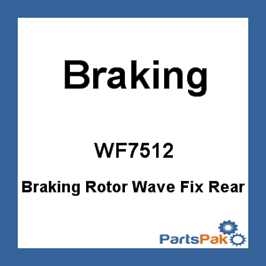 Braking WF7512; Braking Rotor Wave Fix Rear