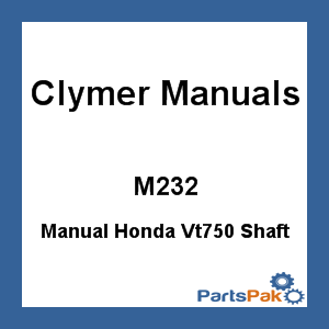 Clymer Manuals M232; Repair Manual Fits Honda Vt750 Shaft