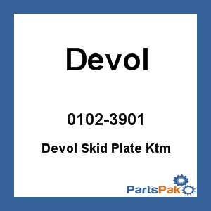 Devol 0102-3901; Devol Skid Plate Fits KTM